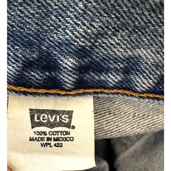 Levi 501 Jeans Mens Size 36x30 Blue Denim 100%Cotton Straight Button Fly Mexico - Picture 4 of 10